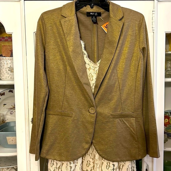 Style & Co gold blazer - Picture 1 of 6